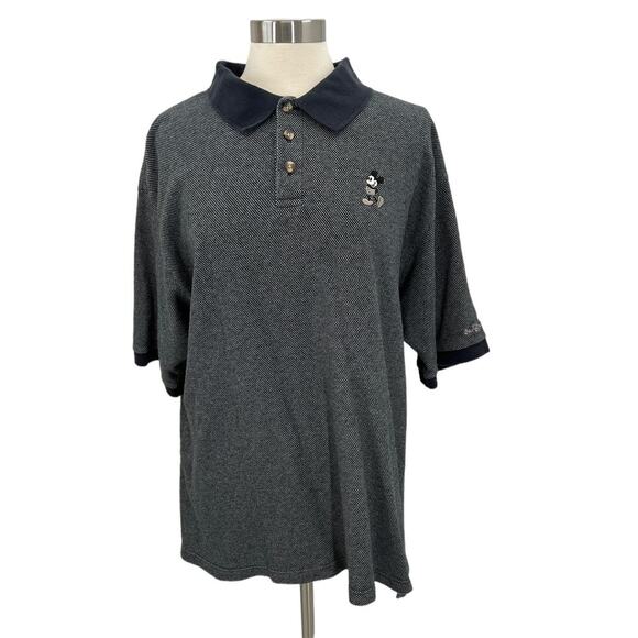WALT DISNEY WORLD Mickey Mouse Vintage Short Sleeve Polo Shirt SZ XXL - Picture 1 of 8